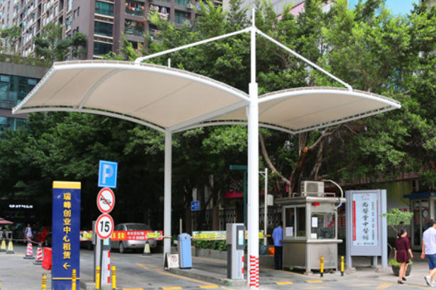 Membrane structure for transportation facilities