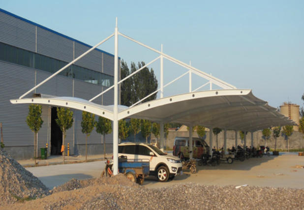Membrane structure for transportation facilities
