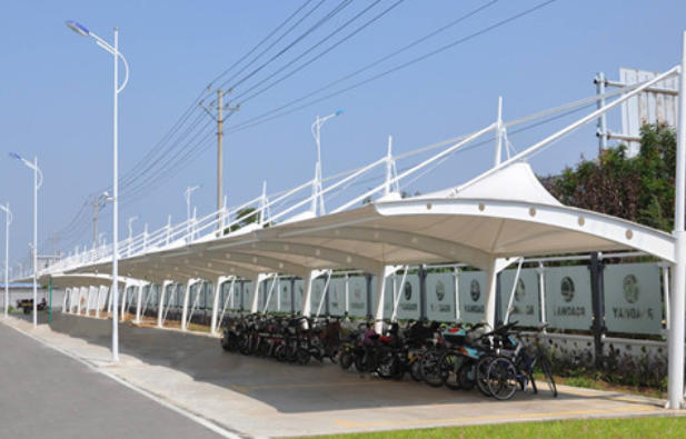 Membrane structure for transportation facilities