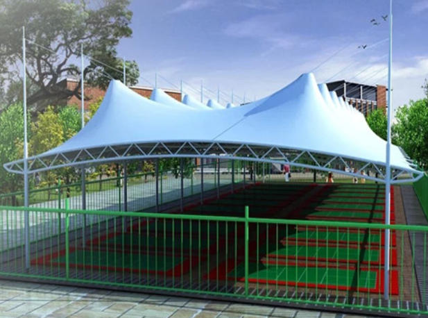 Sports facility membrane structure