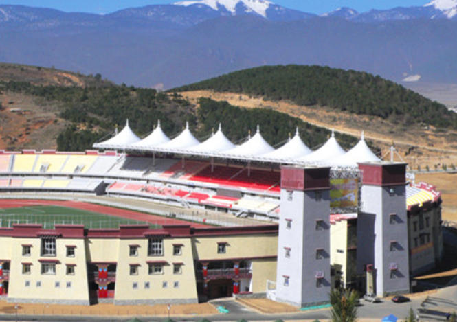 Sports facility membrane structure