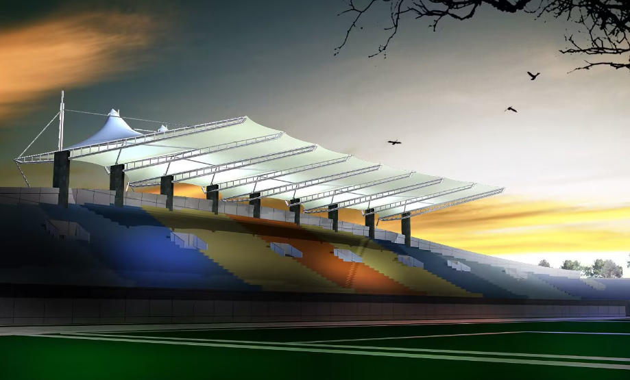Sports facility membrane structure