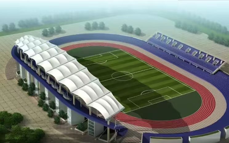 Sports facility membrane structure