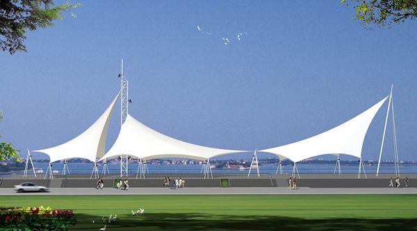 Landscape facility membrane structure