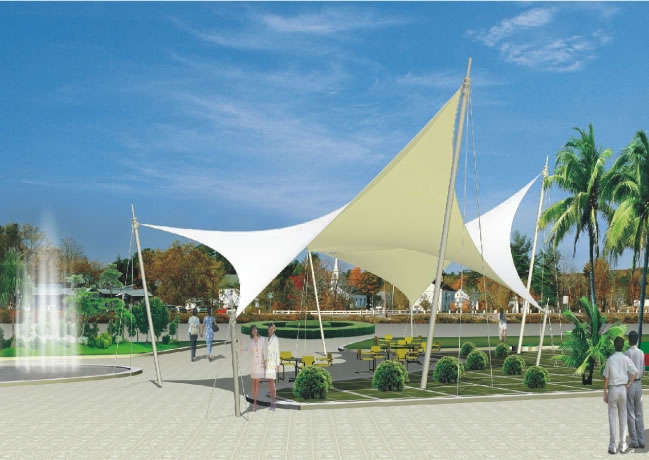 Landscape facility membrane structure
