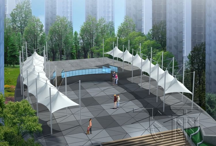Commercial facility membrane structure