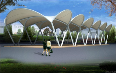 Commercial facility membrane structure