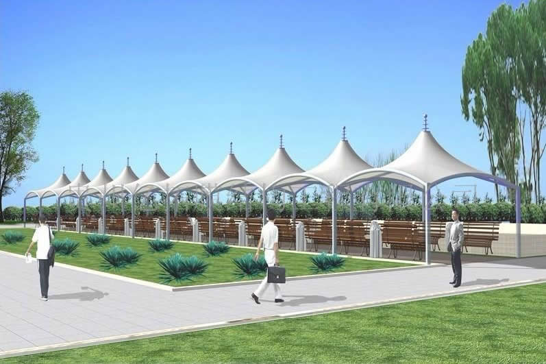 Commercial facility membrane structure