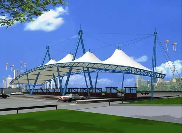 Membrane structure for transportation facilities