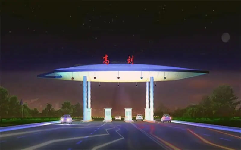 Membrane structure for transportation facilities
